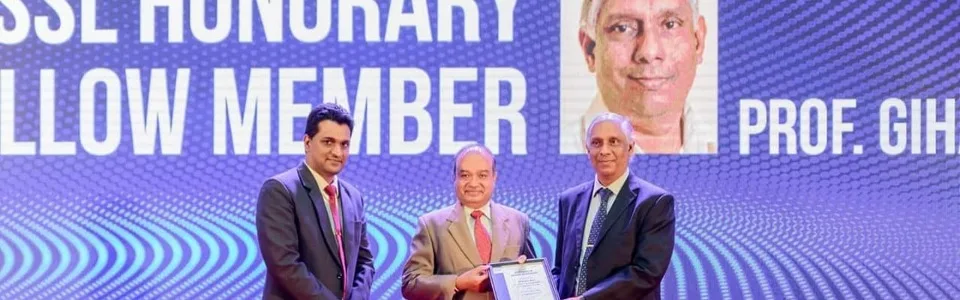 Prof. Gihan Dias of the Computer Science and Engineering Dept. was elected as an Honorary Fellow of the Computer Society of Sri Lanka.