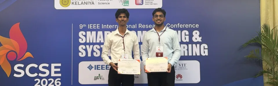 CSE Undergraduate Project Group Wins the Best Paper Award in SCSE 2026